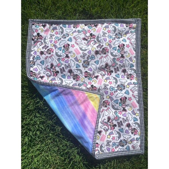 MiniMouse & Unicorns Doll Blanket/Carseat Snuggie 21x17 inches - Picture 2 of 3